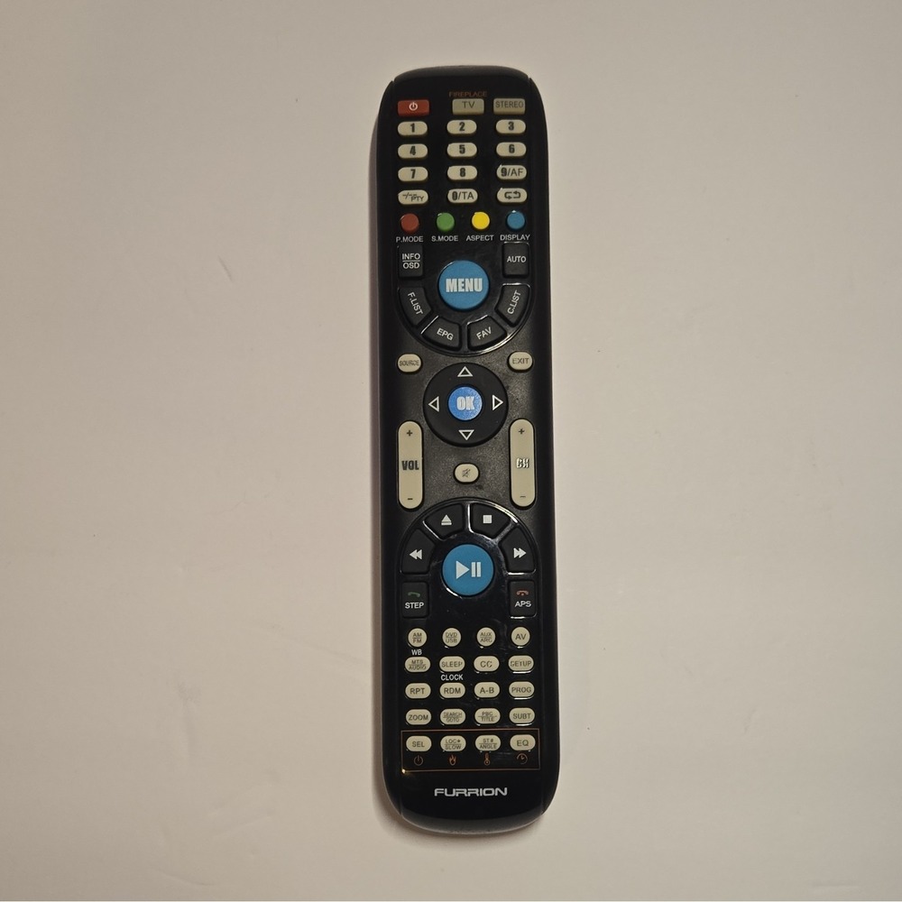 Furrion FUTVRS1-BL RV TV Fireplace DVD Stereo Remote Control Unimote Black